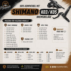 PB Bremsbeläge für Shimano 105 K05S-RX K03 / L03A ULTEGRA, TIAGRA - Mix Compound