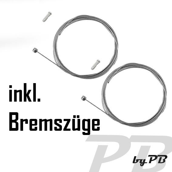 Fahrrad V-Brake Alu Bremsenset Felgenbremse HR VR Komplett Satz Bremshebel Züge