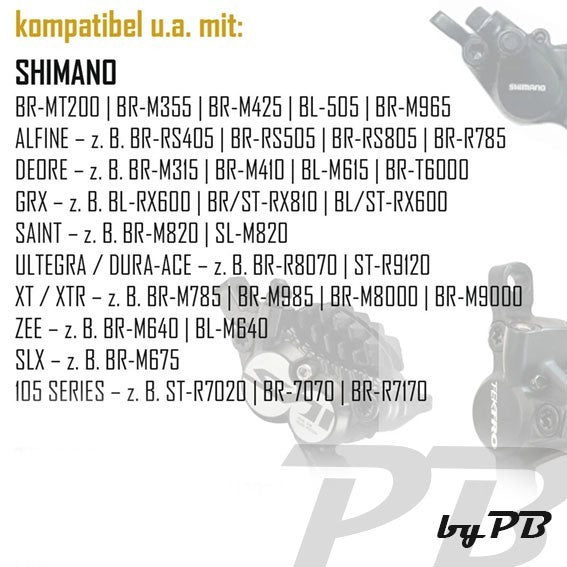 Entlüftungskit für Shimano Bremsen Service Kit inkl Mineralöl SLX/XT/ULTEGRA/105
