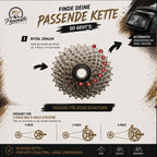 Fahrradkette Ersatz für Shimano 8/9/10/11 fach Schaltung 116 Glieder Kette Link