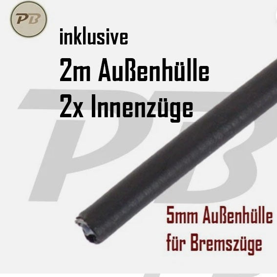 Fahrrad V-Brake Alu Bremsenset Felgenbremse HR VR Komplett Satz Bremshebel Züge