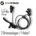 Tektro HD-T525 Scheibenbremsensatz Vorne 1000mm - 2 Bremsen Lastenfahrrad ebike