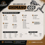PB Bremsbeläge für Shimano G05A / G05S-RX G03 / G03A / SLX XT XTR - Mix Compound