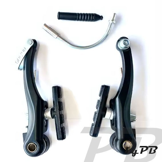Fahrrad V-Brake Alu Bremsenset Felgenbremse HR VR Komplett Satz Bremshebel Züge