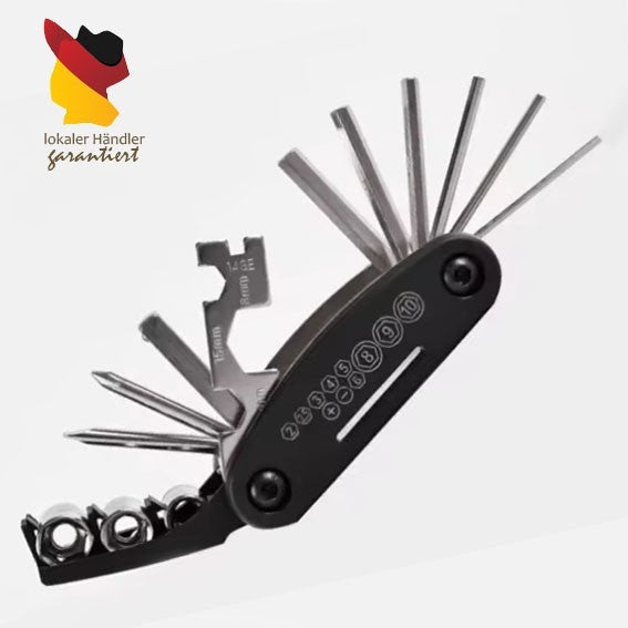 16 in 1 Fahrradwerkzeug Multitool Fahrrad Reparatur Werkzeug-Set für unterwegs