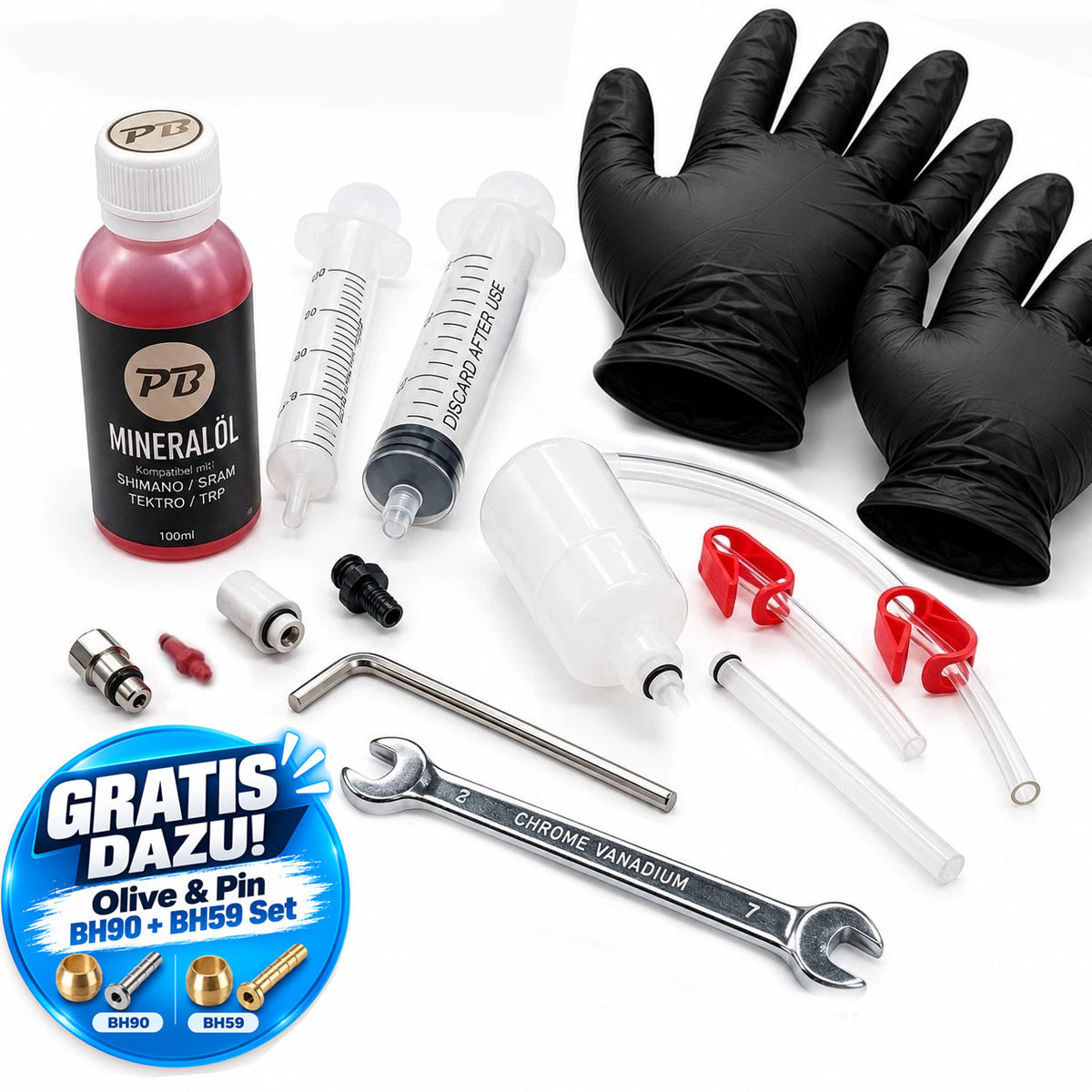 Entlüftungskit für Shimano Bremsen Service Kit inkl Mineralöl SLX/XT/ULTEGRA/105