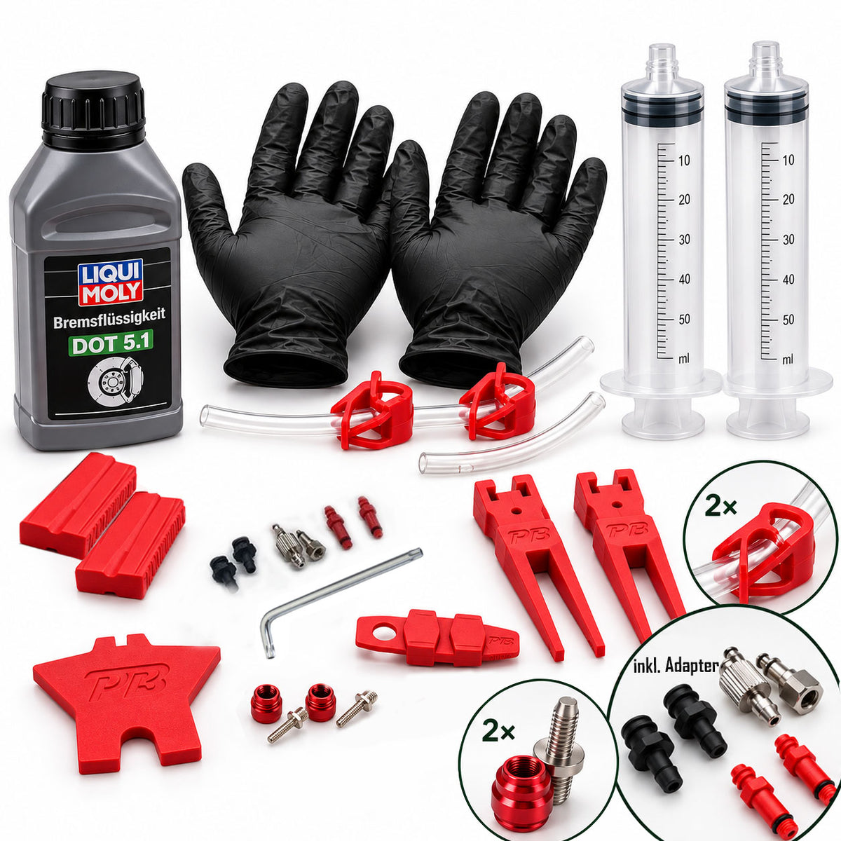 XXL Entlüftungskit für Sram Bremsen Service Kit inkl DOT 5.1 Guide, Code, XO, XX