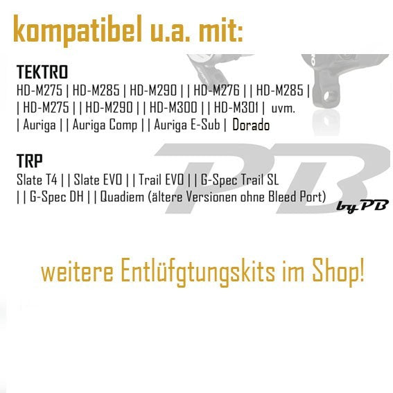 Entlüftungskit für Tektro Bremsen Service Kit ink Mineralöl Gemini/Auriga/Dorado