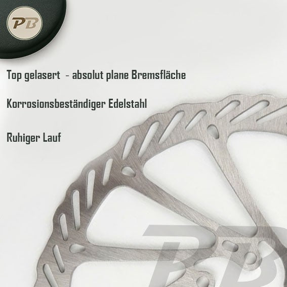 Fahrrad Bremsscheibe 140 160 180 203mm Edelstahl 6-Loch + Schrauben Universell
