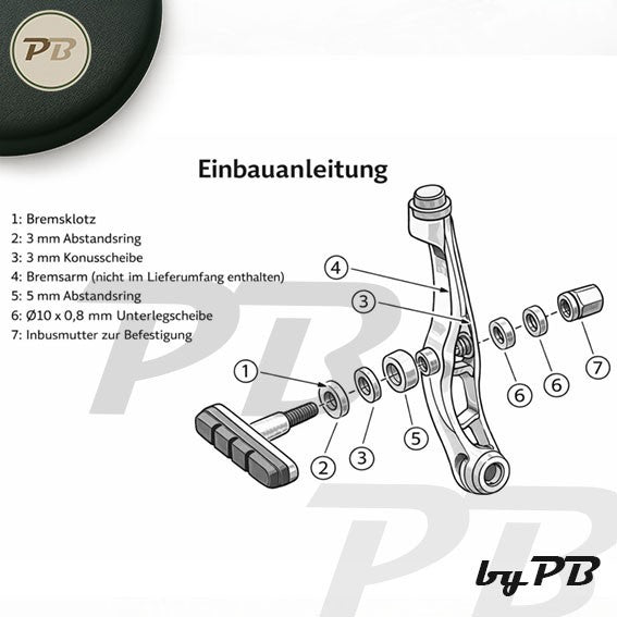 4x Fahrrad Bremsbeläge V-Brake für Shimano /Sram /Tektro Bremsklötze Bremsschuhe