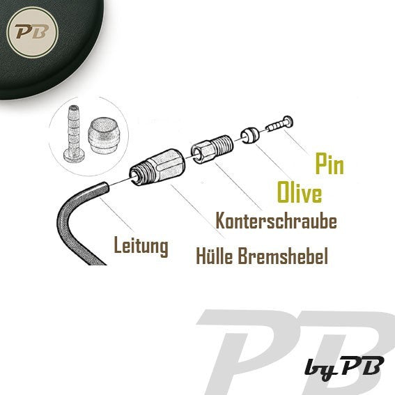 4x Olive und Insert-Pin passend für Shimano SM-BH90 Hydraulikleitung K-SMBHD1030
