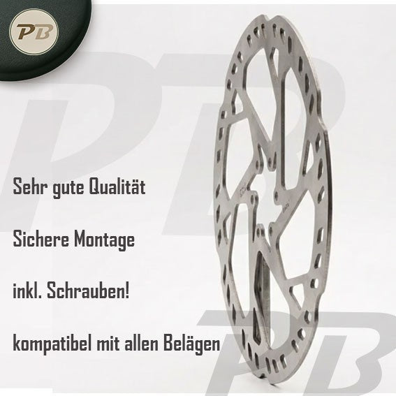 Ersatz für Tektro Bremsscheibe Rotor TR-24 6-Loch Aufnahme 140/160/180/203mm
