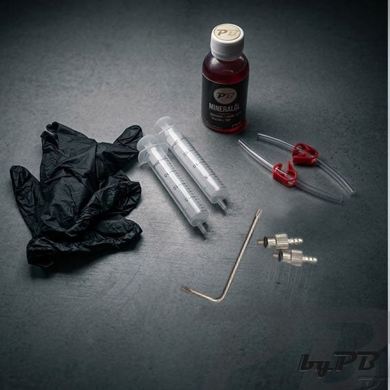 Entlüftungskit für Zoom Bremsen Service Kit inkl. Mineralöl + Handschuhe
