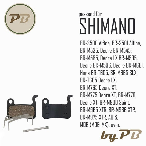 Bremsbeläge passt für Shimano A01S XT XTR SLX Hone LX Deore Alfine M665 2-Kolben