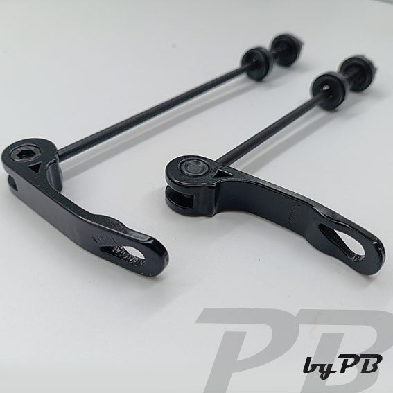 Fahrrad Schnellspanner Set  für Hohlachsen mit Alu Hebel 100 u. 130-135 mm Achse