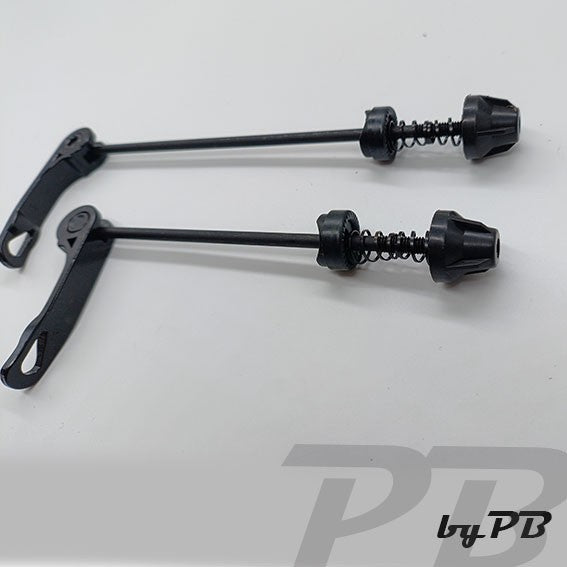 Fahrrad Schnellspanner Set  für Hohlachsen mit Alu Hebel 100 u. 130-135 mm Achse